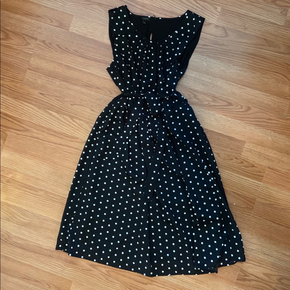 Elegant Black Polka Dot Dress